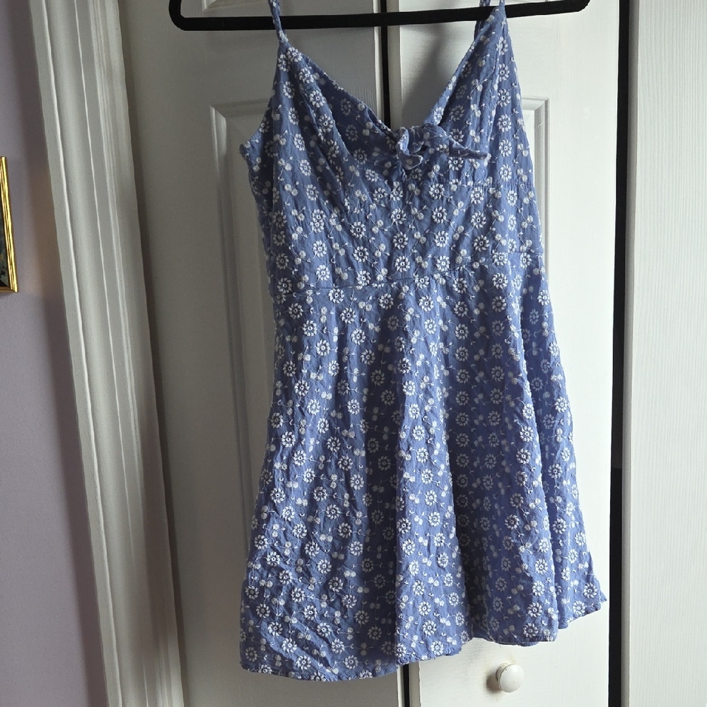 Trixxi Light Blue Dress with White Floral Design